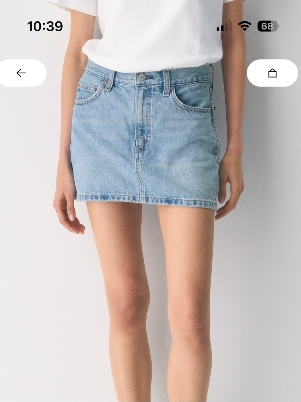 NWT Denim Forum The 90s Mini Ricci Micro Denim Skirt size 23